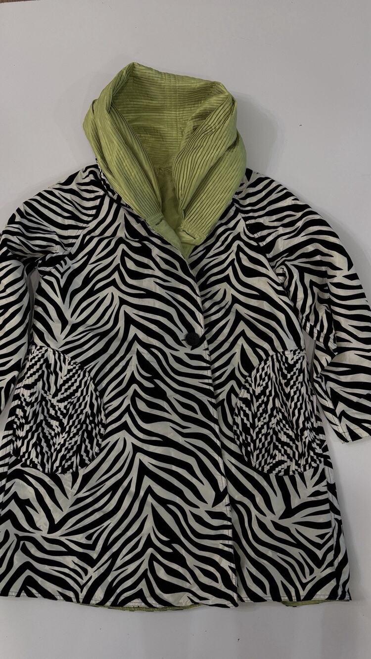 UbU Raincoat Jacket Reversible Zebra Size M